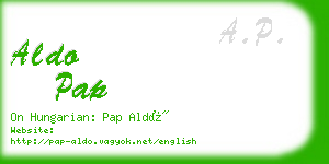 aldo pap business card